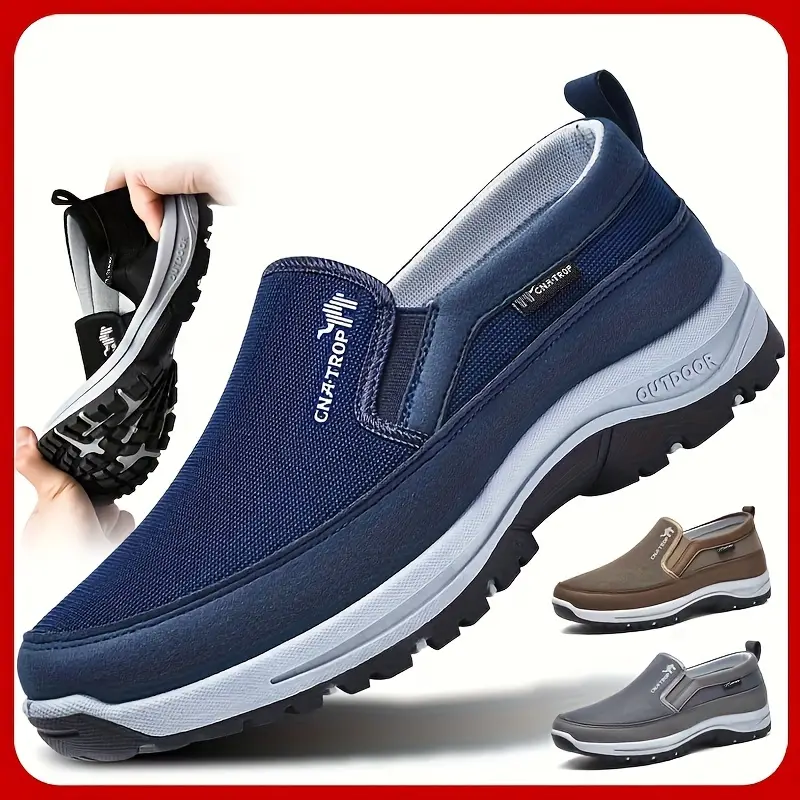 Zapatos Mocasines Sin Cordones Para Hombre De Talla  , Sneakers Cómodos, Casuales, Transpirables, Antideslizantes Para Actividades Al Aire Libre, Para Hombre Deporte Y Aire Libre Temu detalles 1